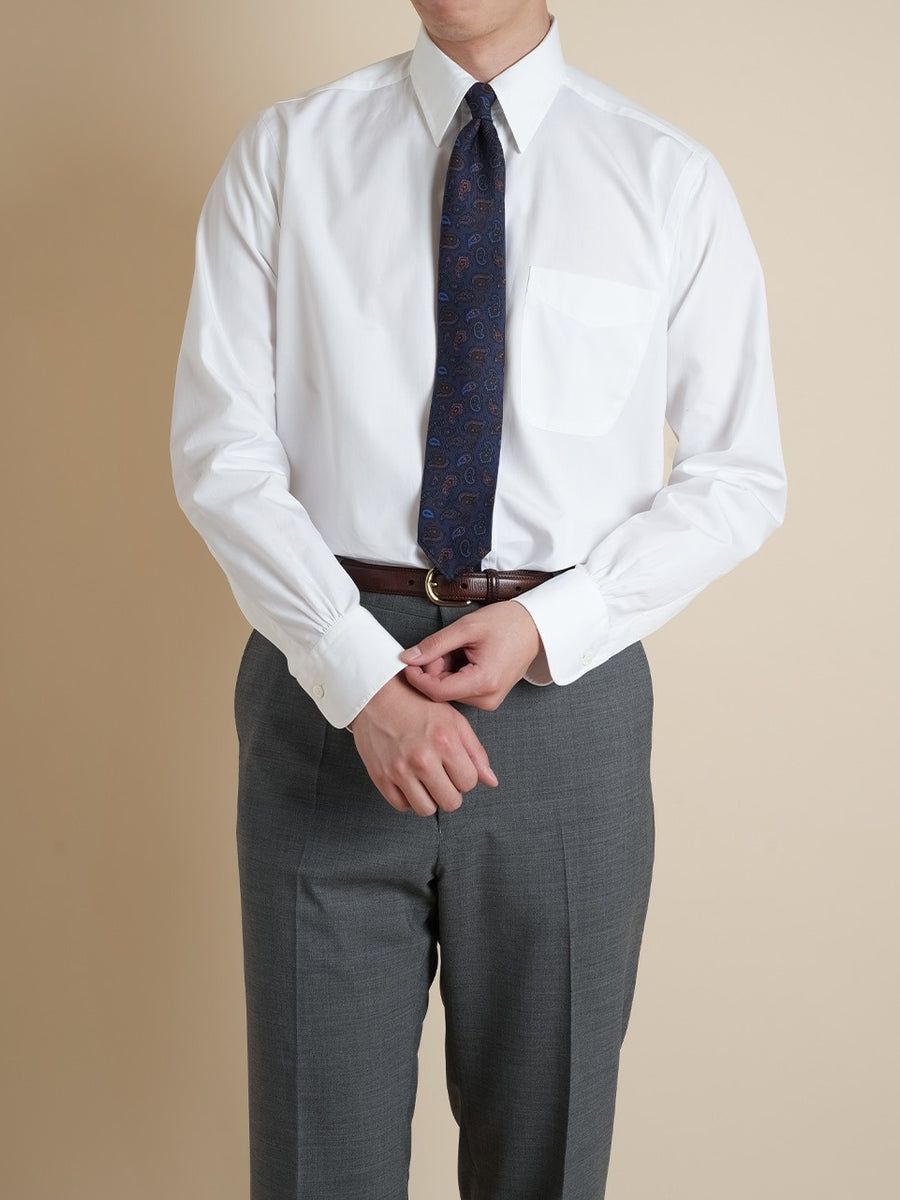 Ametora Straight Collar Selvedge Poplin White - Kamakura Shirts - vue 2