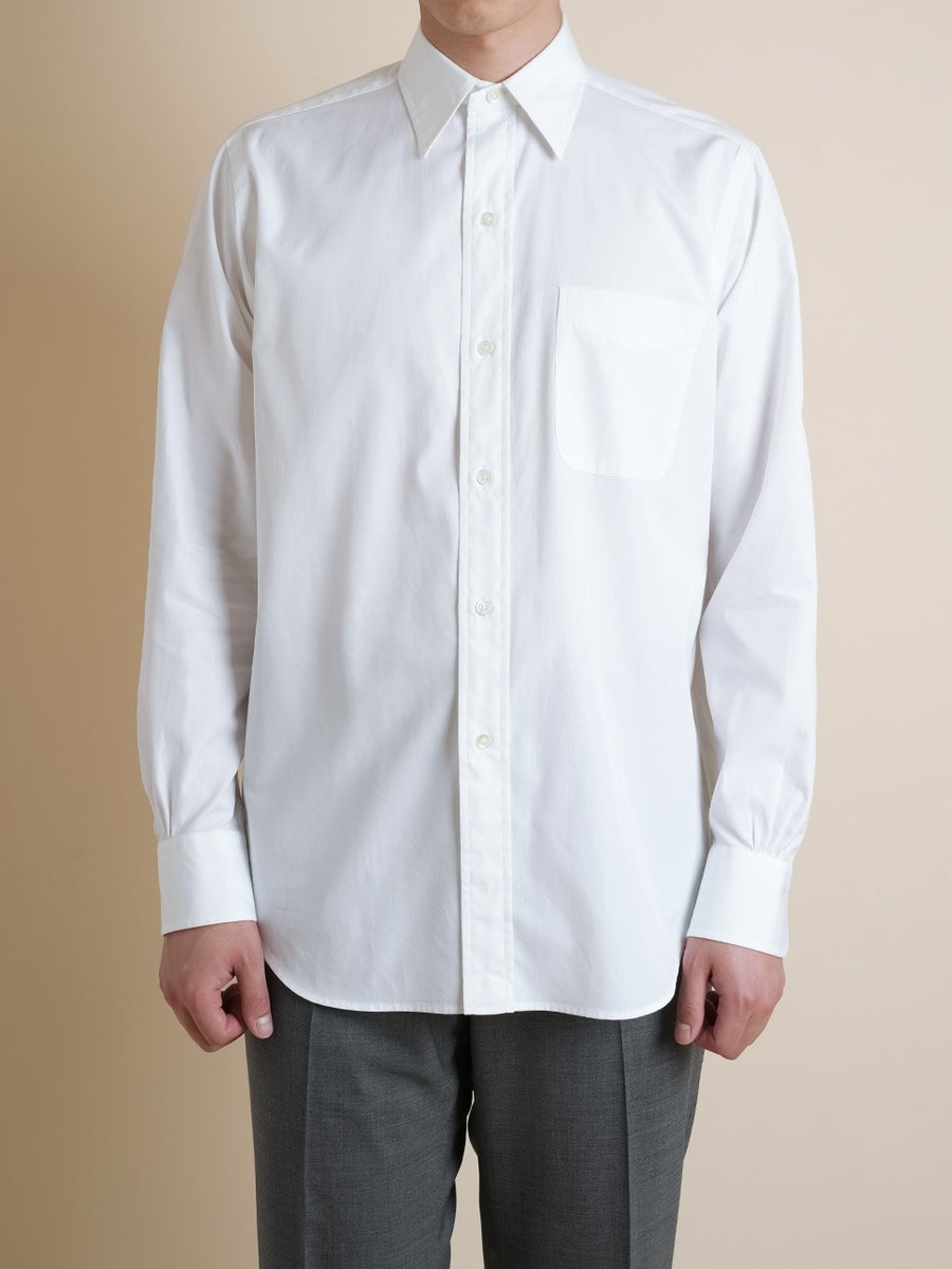 Ametora Straight Collar Selvedge Poplin White - Kamakura Shirts - vue 3