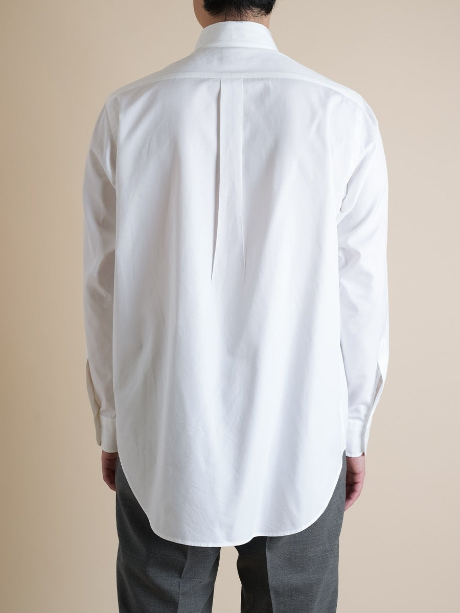 Ametora Straight Collar Selvedge Poplin White - Kamakura Shirts - vue 4