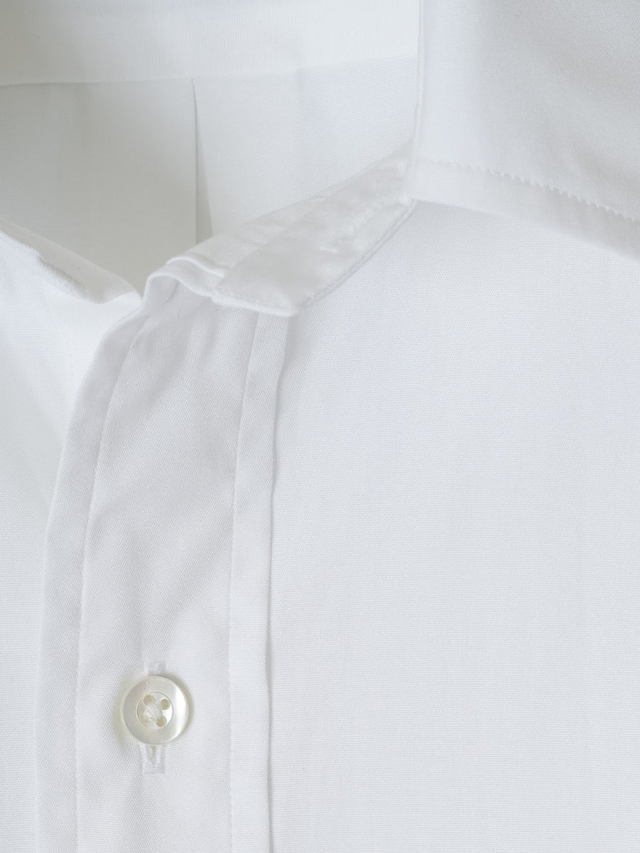 Ametora Straight Collar Selvedge Poplin White - Kamakura Shirts - détail