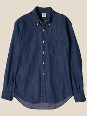 Vintage Ivy Japanese Denim 7oz Dark Blue - Kamakura Shirts - vue de face