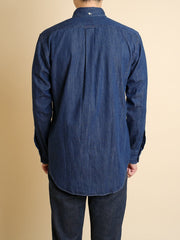 Vintage Ivy Japanese Denim 7oz Dark Blue - Kamakura Shirts - vue portée 3
