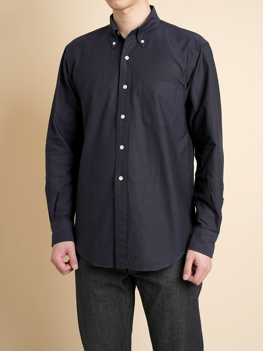 Vintage Ivy Navy Oxford - Kamakura Shirts - vue de dos portée