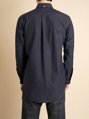 Vintage Ivy Navy Oxford - Kamakura Shirts - détail col button-down