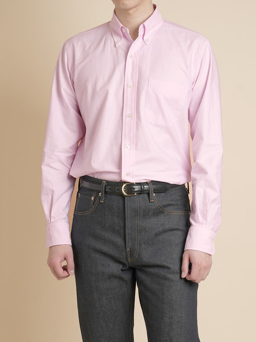 Vintage Ivy Pink Oxford - Kamakura Shirts - vue portée