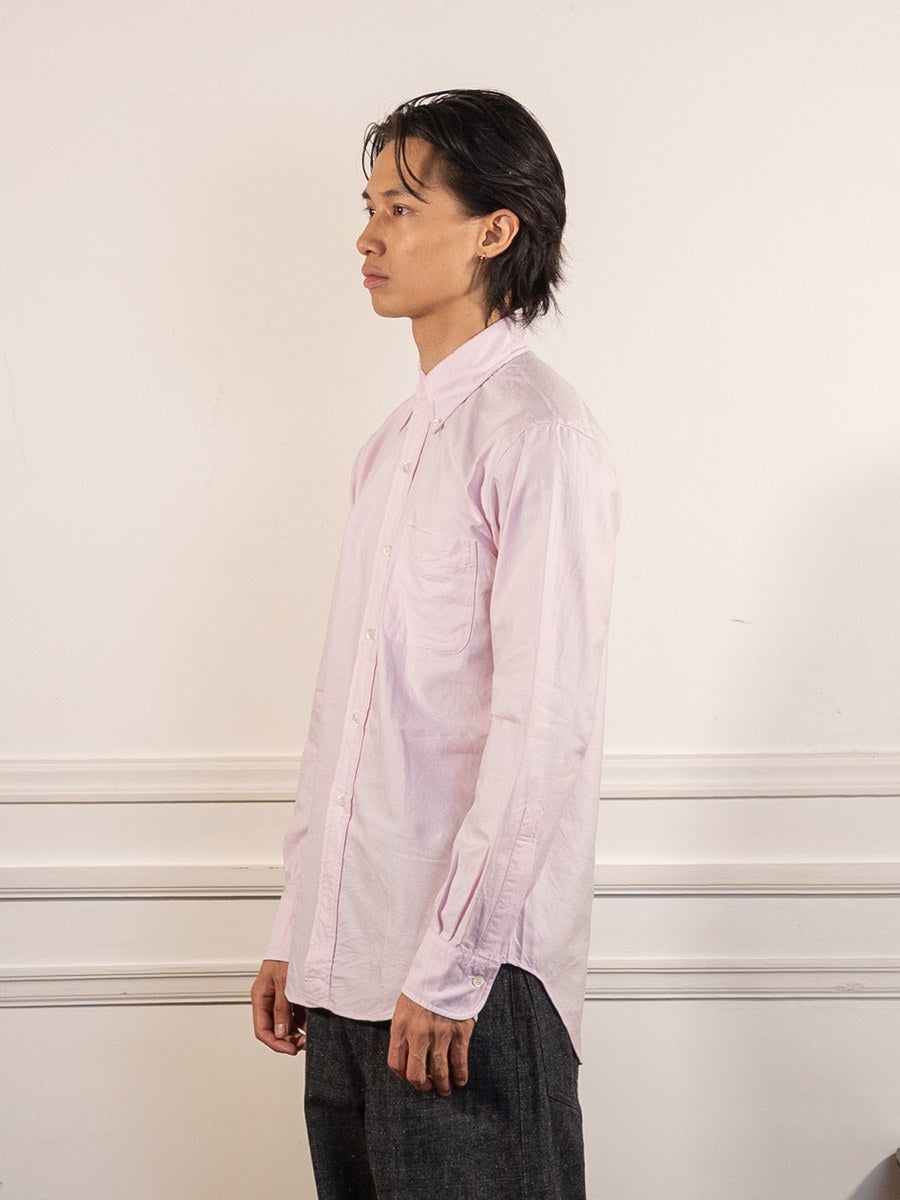 Vintage Ivy Pink Oxford - Kamakura Shirts - vue de profil portée
