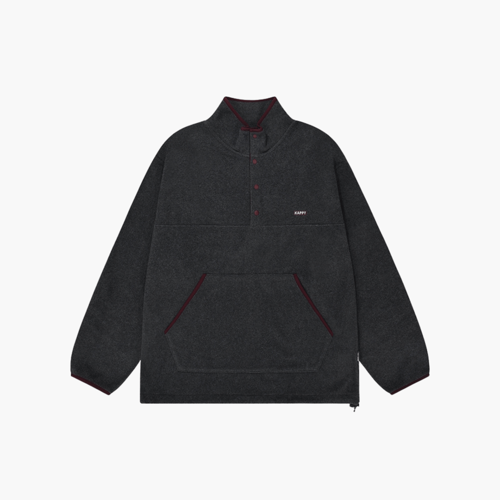 Anorak polaire homme gris foncé Kappy Design style outdoor boutique mode homme Rennes centre ville