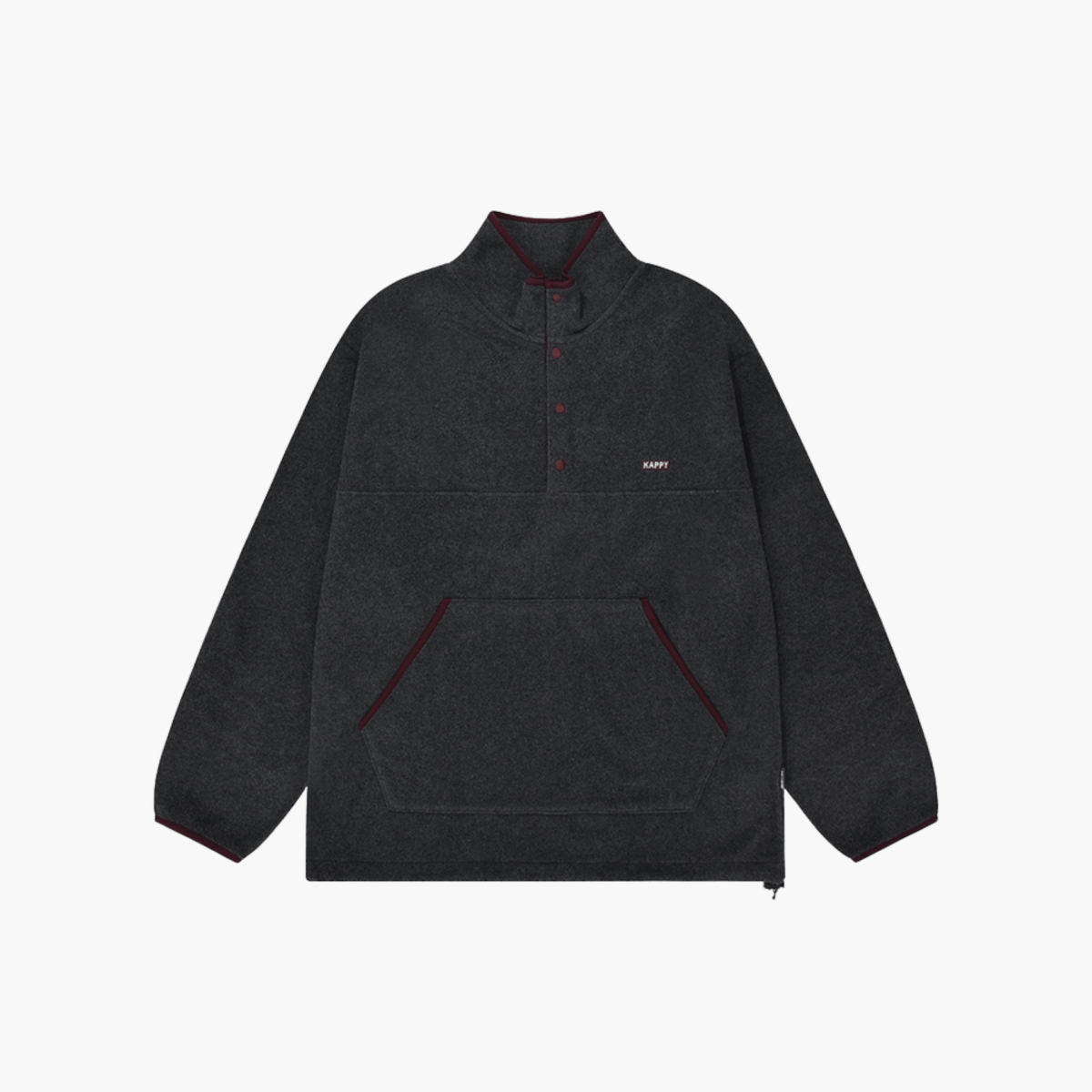 Anorak polaire homme gris foncé Kappy Design style outdoor boutique mode homme Rennes centre ville