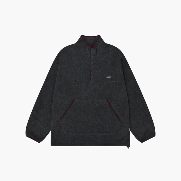 Anorak polaire homme gris foncé Kappy Design style outdoor boutique mode homme Rennes centre ville