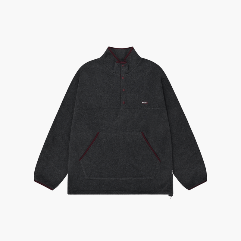 Anorak polaire homme gris foncé Kappy Design style outdoor boutique mode homme Rennes centre ville