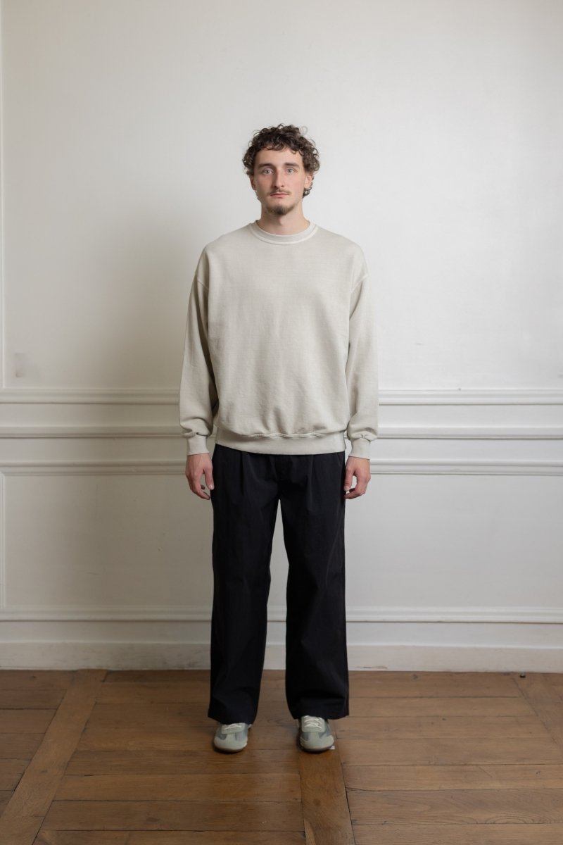 kappy pigment sweatshirt cream coton teinté pigment coupe relaxed taille unique aura store rennes — photo 1