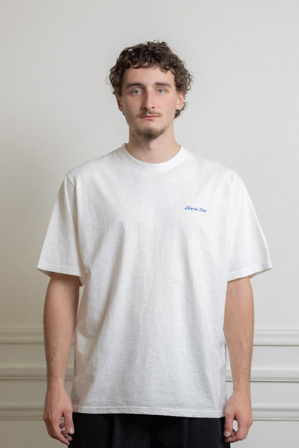 スラブコットンハーフTシャツ - ホワイト