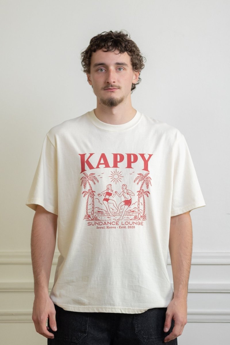 kappy sundance lounge half t-shirt cream coton graphique sundance