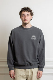 kappy sunny wink pigment sweatshirt charcoal coton teinté pigment coupe relaxed taille unique aura store renness