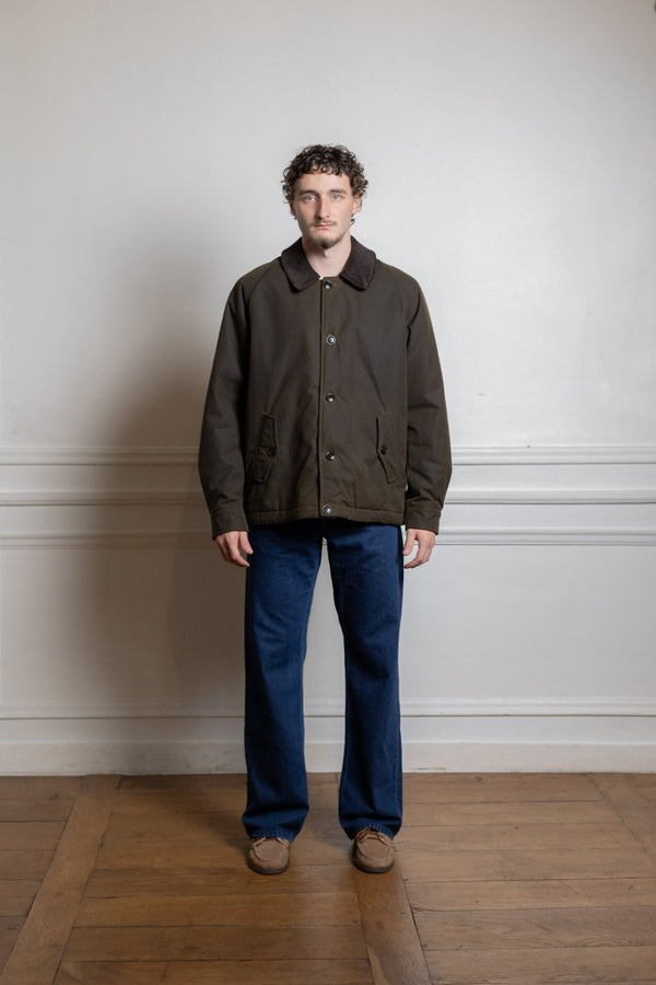 WAXED DECK JACKET - DEEP MOSS