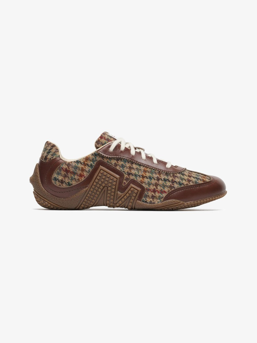 Merrell Relay Lace x Harris Tweed Dark Walnut, vue de profil extérieur