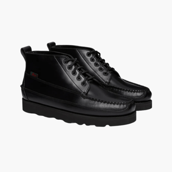 Chaussures homme noires à grosse semelle crantée style outdoor urbain chez Aura Store