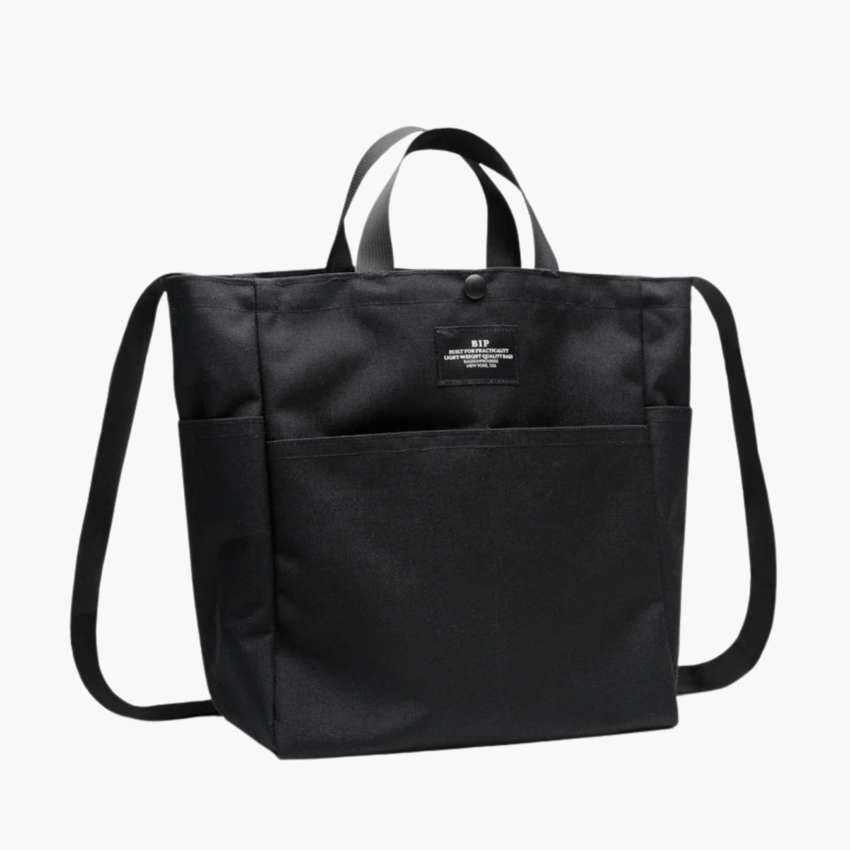 Multi-Pocket Bag Medium Black nylon déperlant – accessoires homme Rennes – Aura Store Rennes