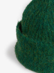 Museum Garments Alpaca Beanie vert chiné en baby alpaga - détail 2