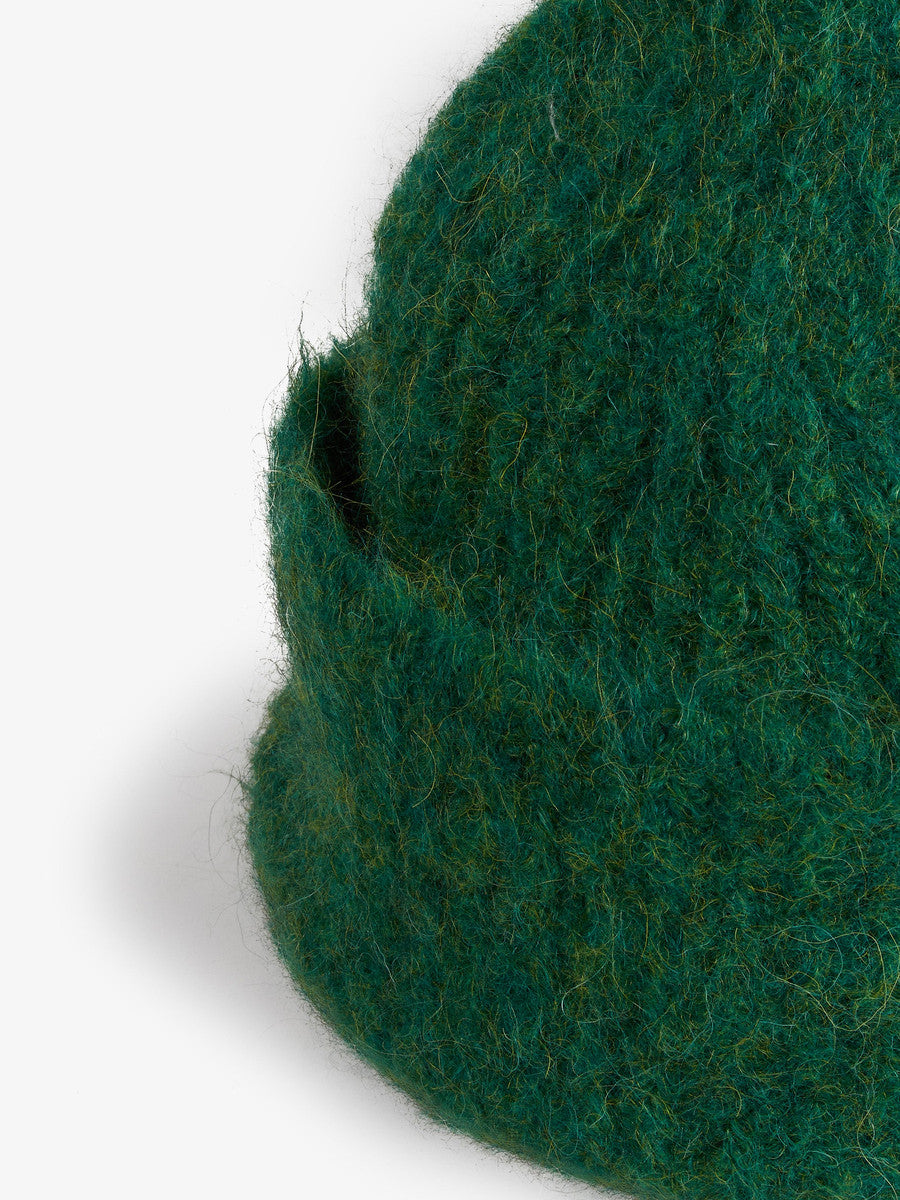 Museum Garments Alpaca Beanie vert chiné en baby alpaga - détail 2
