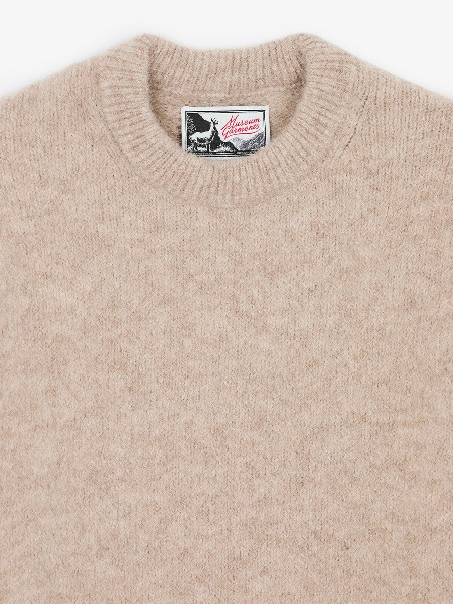 Museum Garments Alpaca Sweater beige chiné en baby alpaga - détail 1