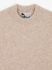 Museum Garments Alpaca Sweater beige chiné en baby alpaga - détail 1