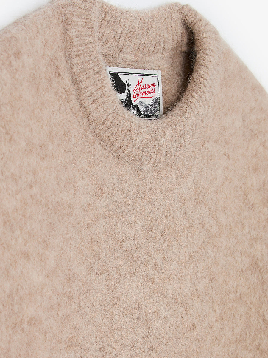 Museum Garments Alpaca Sweater beige chiné en baby alpaga - détail 3