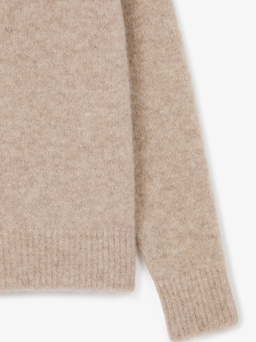 Museum Garments Alpaca Sweater beige chiné en baby alpaga - détail 4