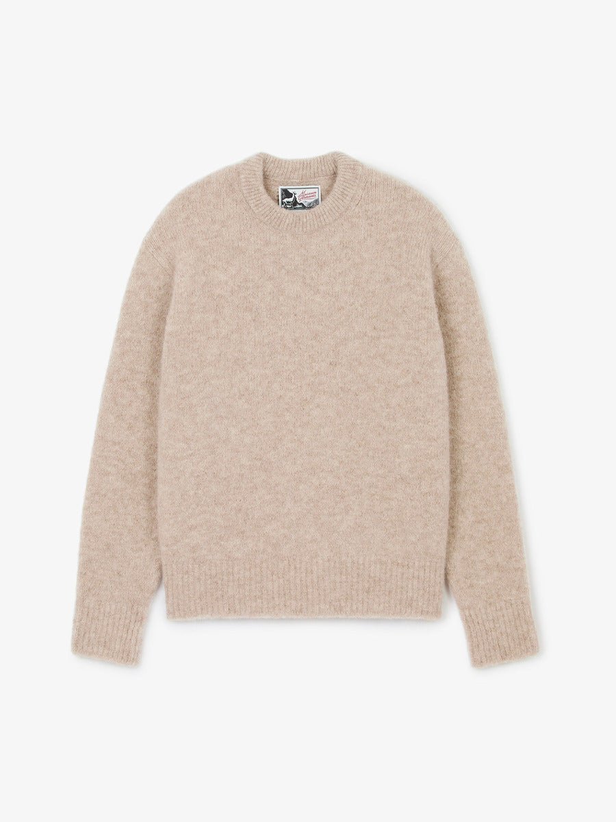 Museum Garments Alpaca Sweater beige chiné en baby alpaga - packshot