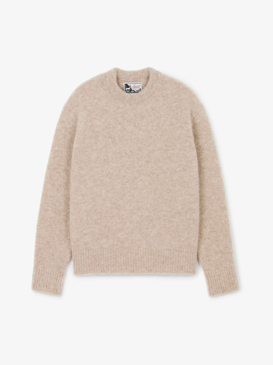 Museum Garments Alpaca Sweater beige chiné en baby alpaga - packshot