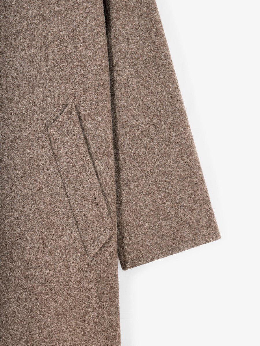 Car Coat Raglan Museum Garments beige chiné - détail 2