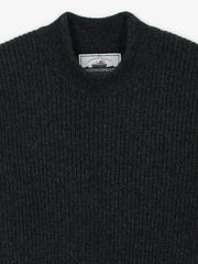 Museum Garments Deck Sweater charcoal en laine d'agneau mérinos - détail 1