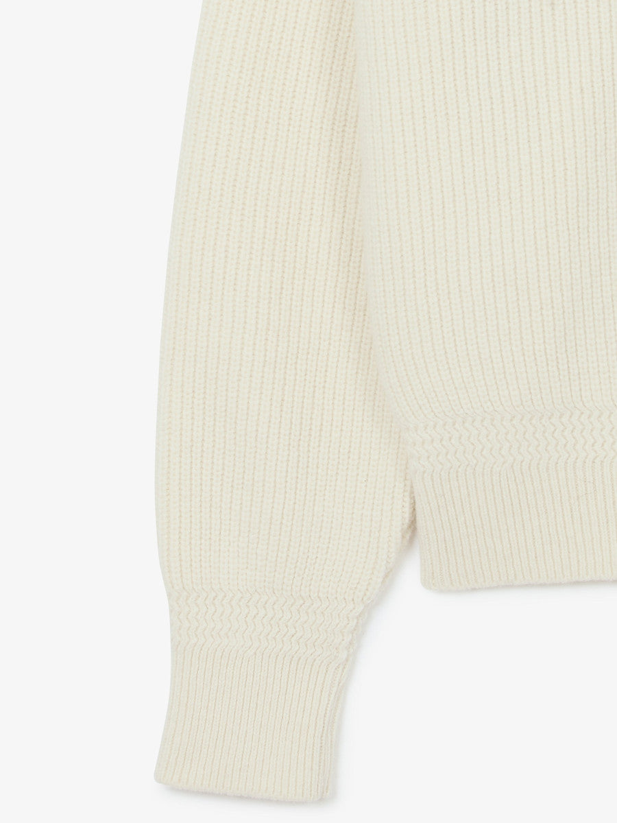Museum Garments Deck Sweater écru en laine d'agneau mérinos - détail 3