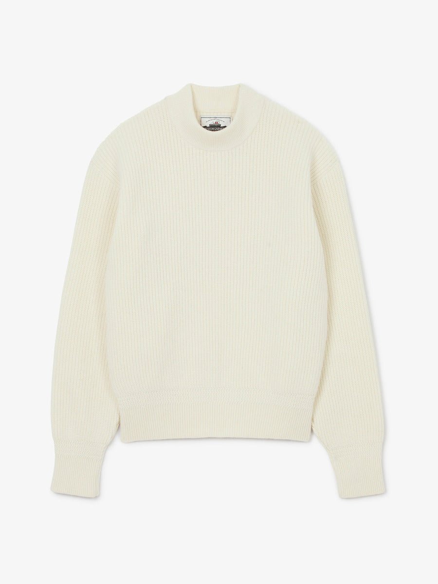 Museum Garments Deck Sweater écru en laine d'agneau mérinos - packshot