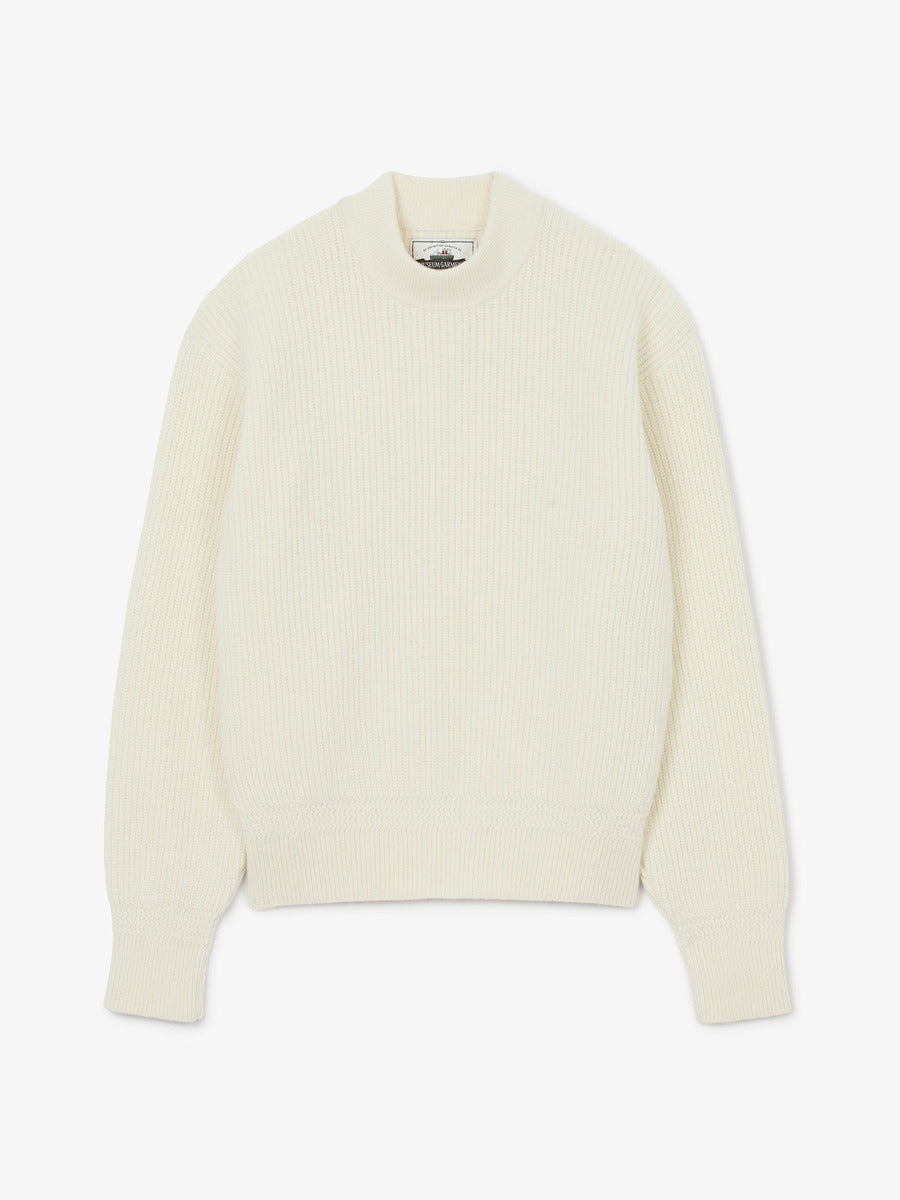 Museum Garments Deck Sweater écru en laine d'agneau mérinos - packshot