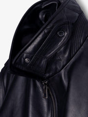 Museum Garments Flight Jacket en cuir de vachette noir - détail 1