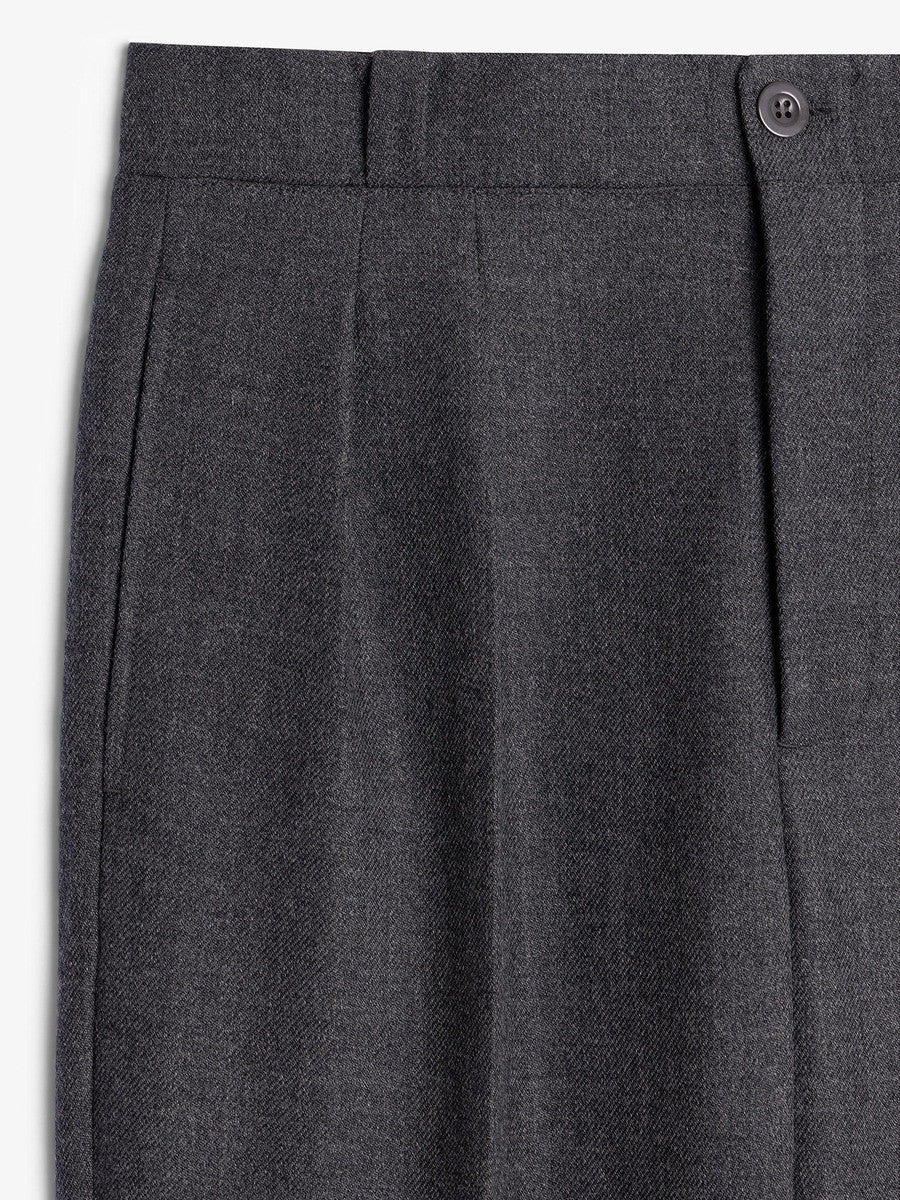 Museum Garments French Military Pants gris anthracite chiné en gabardine de laine - détail 1