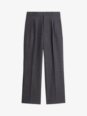 Museum Garments French Military Pants gris anthracite chiné en gabardine de laine - packshot face