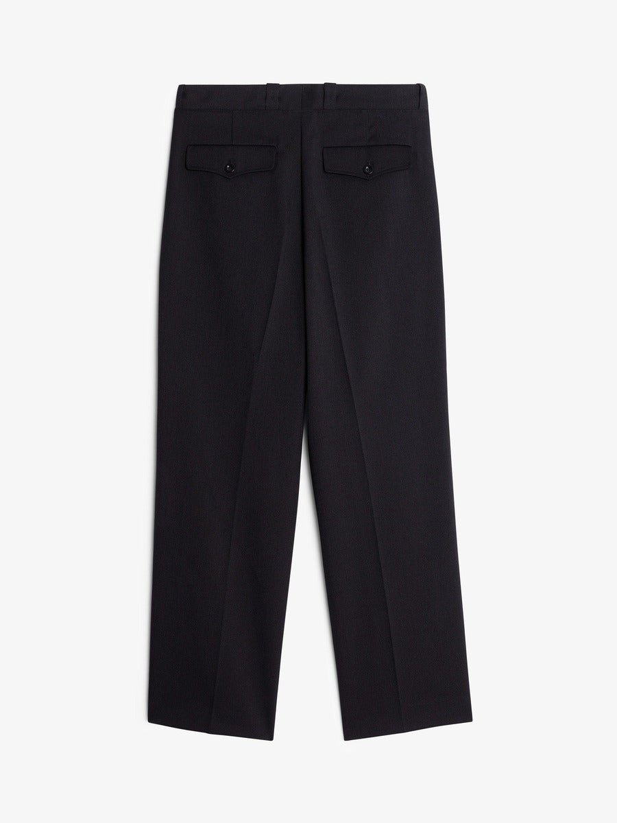 Museum Garments French Military Pants noir en gabardine de laine vierge - packshot dos