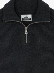 Museum Garments Sailor Sweater charcoal en laine d'agneau mérinos - détail 1