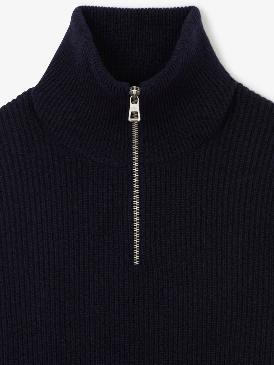 Museum Garments Sailor Sweater navy en laine d'agneau mérinos - détail 2