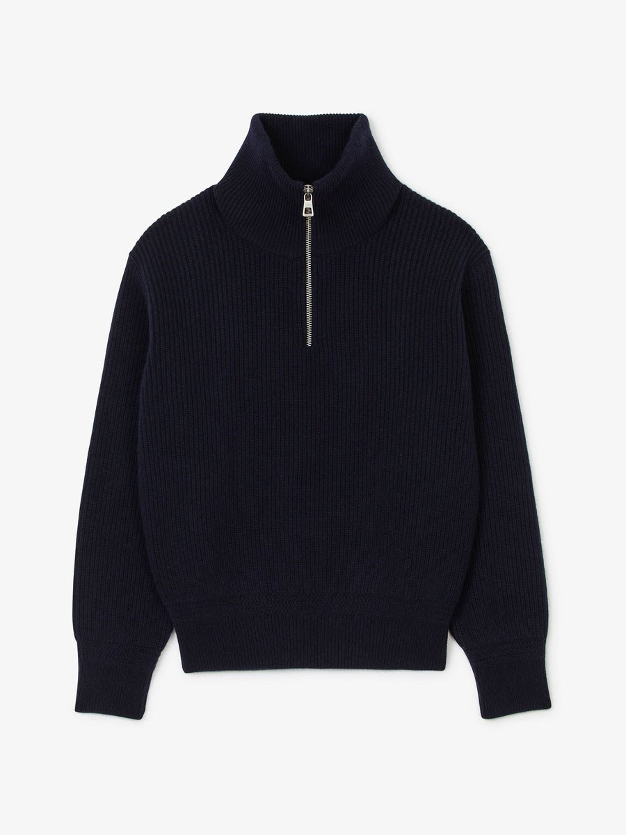 Museum Garments Sailor Sweater navy en laine d'agneau mérinos - packshot