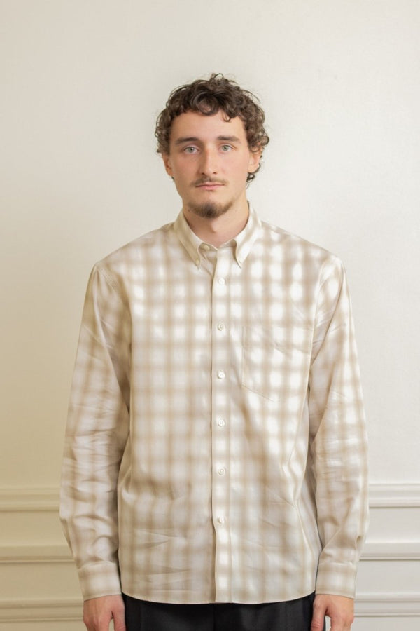 Dad's shirt - carreaux ombrés - Beige/Naturel