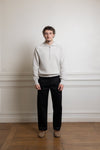 Raglan zipped polo - Light heather grey