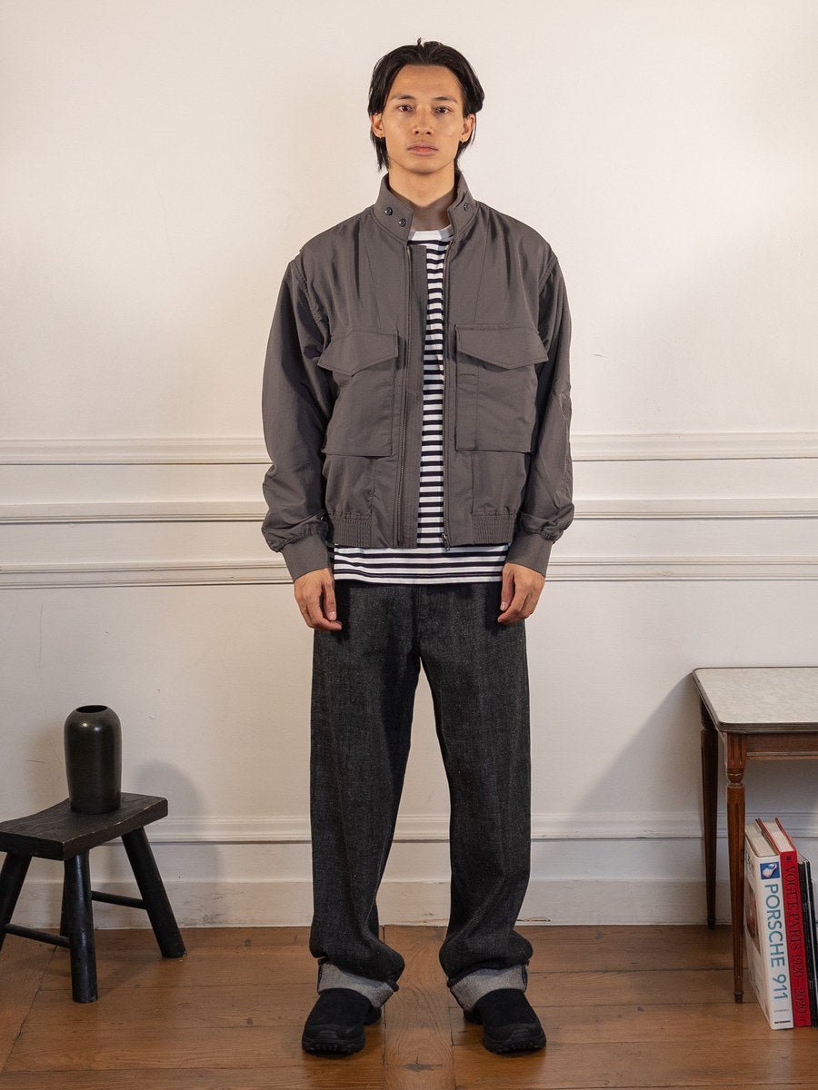 ALPHADRY Field Jacket - Charcoal - nanamica - vue portée en pied
