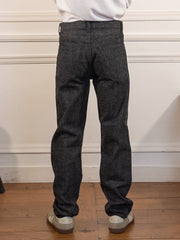 Selvage Denim Straight Pants - Black - nanamica - vue de dos portée