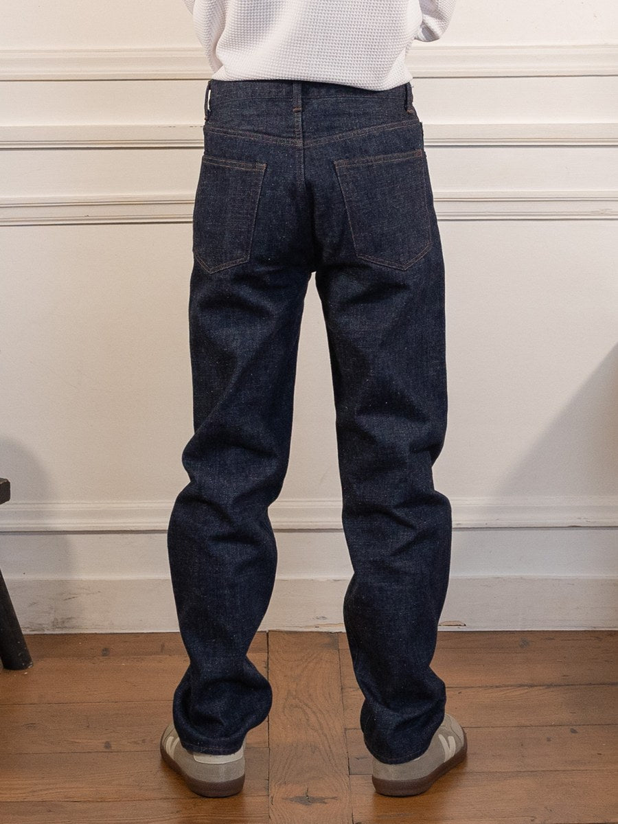 Selvage Denim Straight Pants - Indigo - nanamica - vue de dos portée