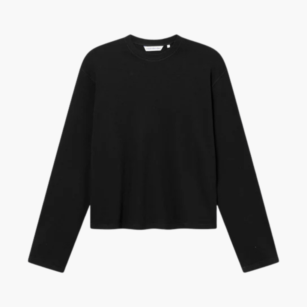 Détail Pass Longsleeve Black Rib – boutique homme Rennes – Aura Store