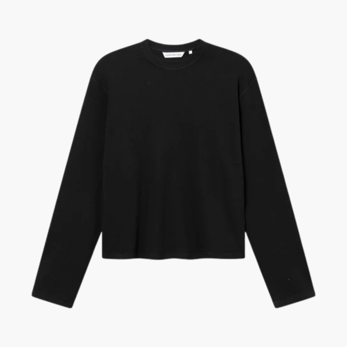 Détail Pass Longsleeve Black Rib – boutique homme Rennes – Aura Store