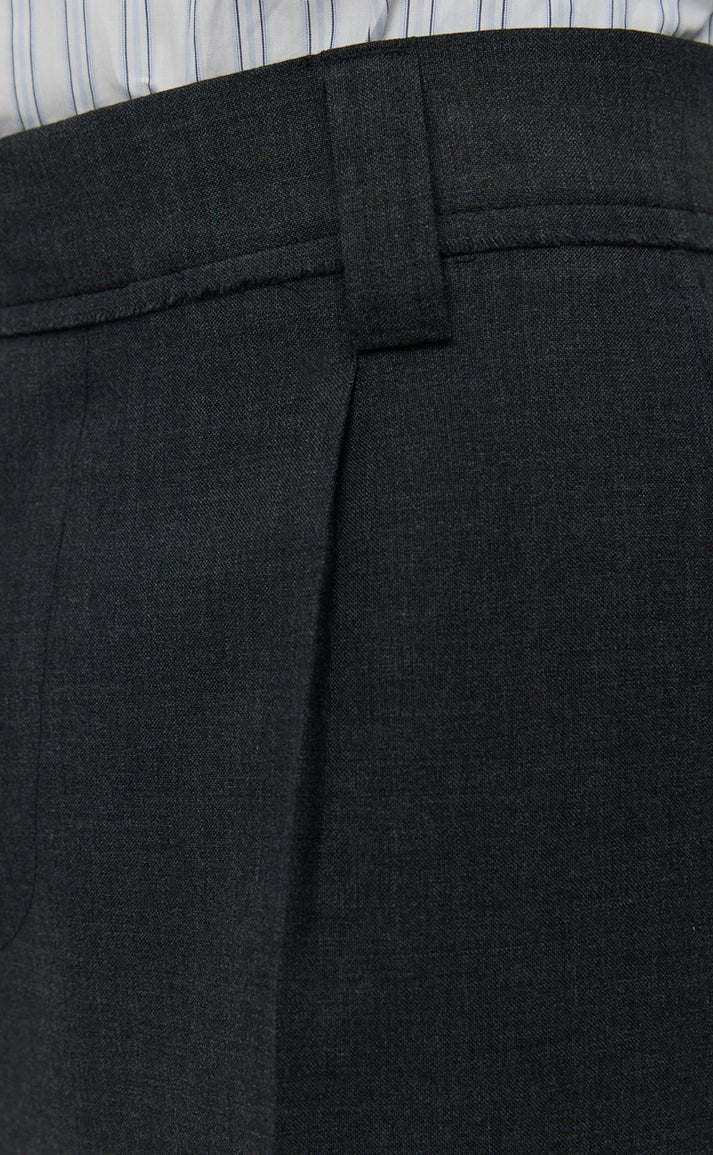 PATCH TROUSERS - Grey Worsted Wool MFPEN